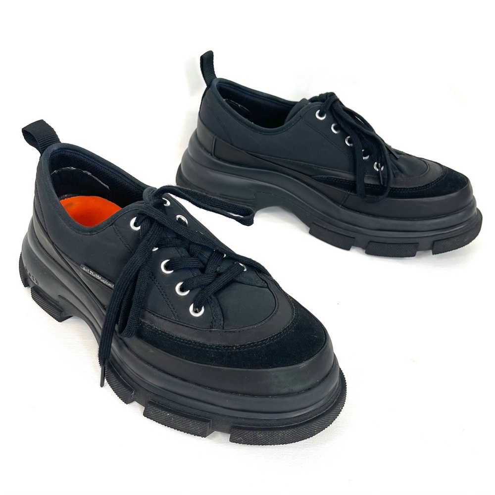 BOTH GAO EVA Low Top Sneakers Black EU 41 US Men 9/Women 10.5 Nylon Suede Leathe